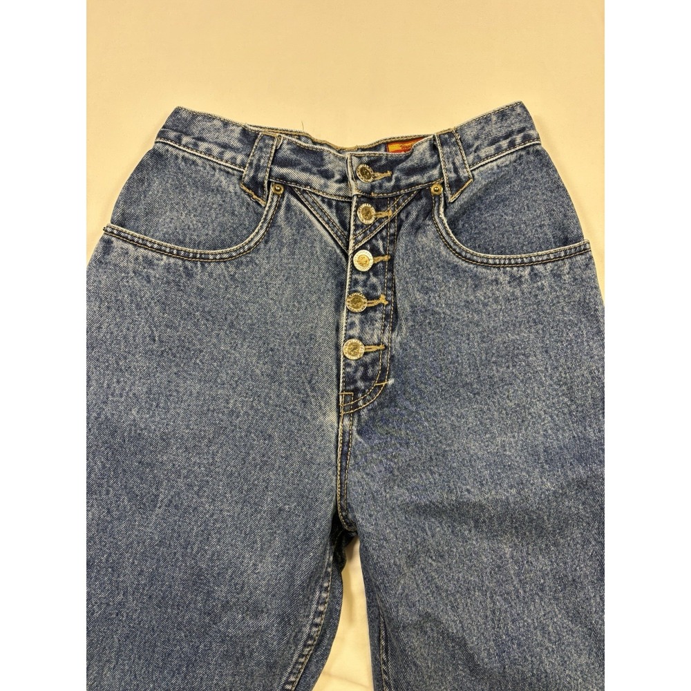 Vintage Lawman Western Jeans Womens 7 High Waisted Pocketless Button Fly Vtg - Picture 2 of 8